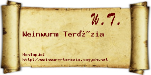 Weinwurm Terézia névjegykártya
